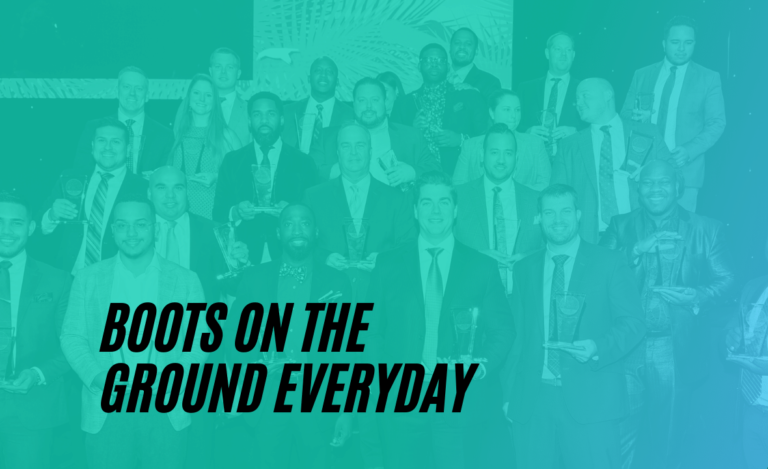 A group of Smart Circle team members recognized for their work.