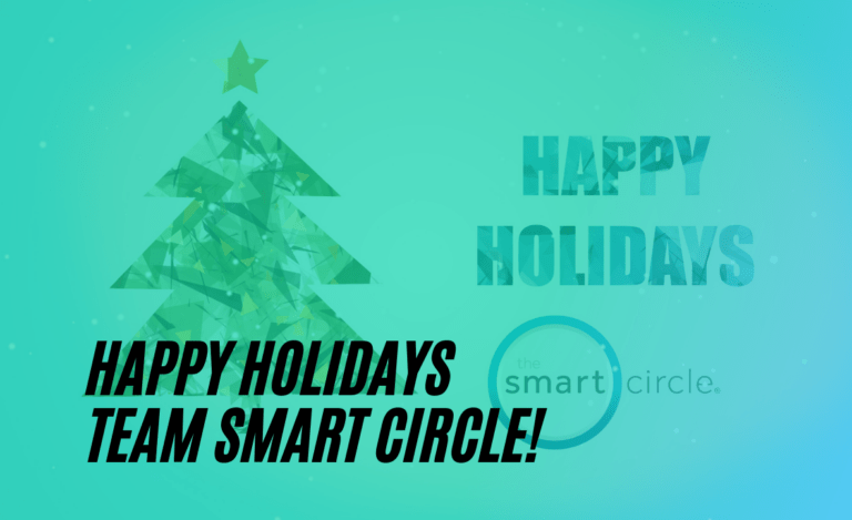 Christmas tree with happy holidays message.